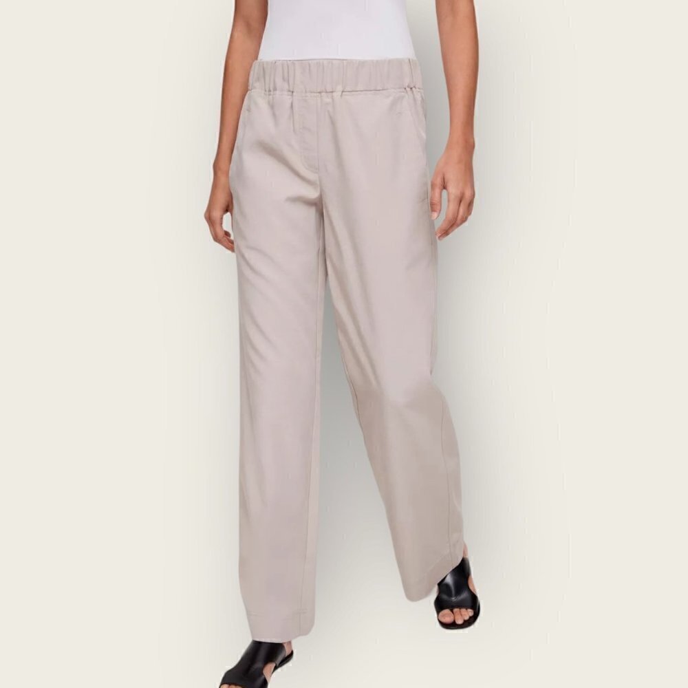 The Group Babaton Selena Wide Leg Chino Pants Concrete